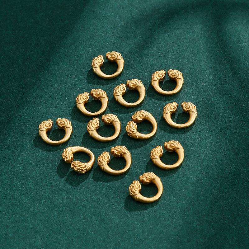 Кольцо-застежка в виде головы дракона Чи в древнем стиле для аксессуаров для нанизывания бусин своими руками