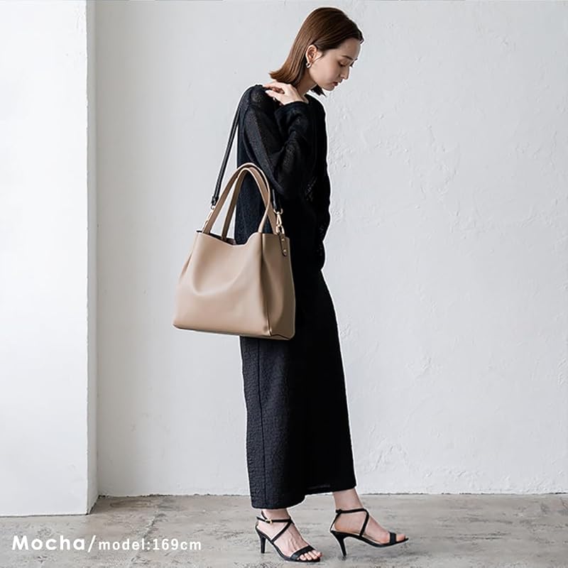 [VITAFELICE] Vita Felice Comes with nylon bag 2way tote bag ladies vtb-2024p (Mocha)