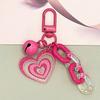 Cute Glitter Love Heart Keyring Phone Chain Acrylic Pendant Keychain For Anti-Lost Chain Hanging Jewelry