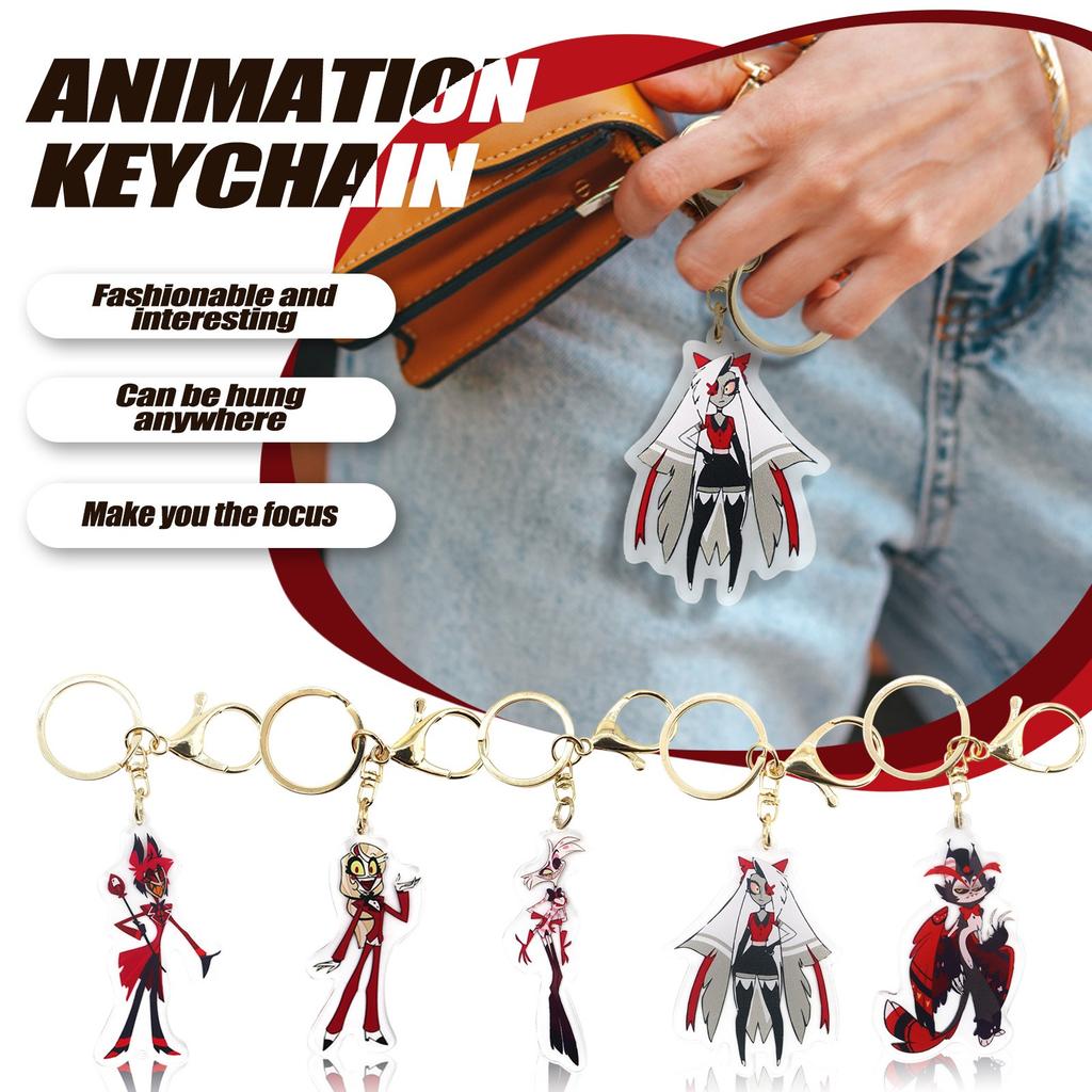 Hazbin Hotel Hell акриловый брелок аниме периферийные устройства Hazbin Hotel Hell акриловый брелок аниме периферийные устройства