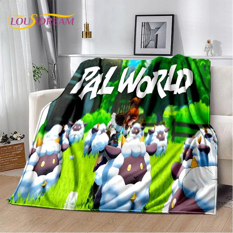 3D Мультяшное Игровое Одеяло Palworld, Мягкое Пледовое Одеяло для Дома, Спальни, Кровати, Дивана, Пикника, Путешествий, Офиса, Покрывало для Отдыха, Детское