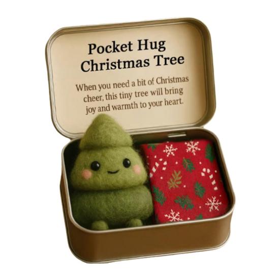 Christmas Pocket Hug Ornament with Gift Card Keepsake Token for Long Distance Friends Stocking Stuffer And Holiday Decor