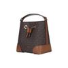 Michael Kors Женская сумка-ведро Mercer 18 Classic Monogram из покрытого канваса, светло-коричневая 35F2GM9M1B-BROWN