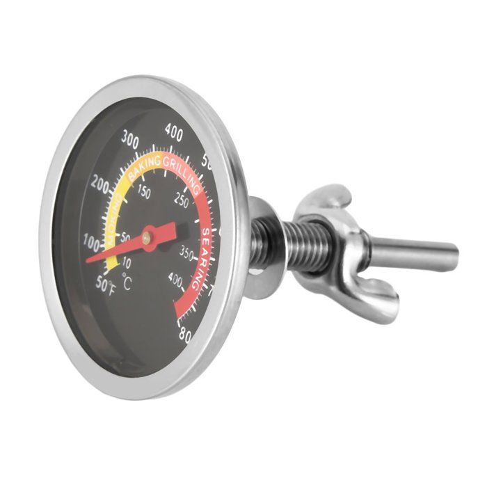 Thermomètre pour barbecue - AIMOONSA - Modèle universel - Acier inoxydable - Ø60 mm - 100–450°C