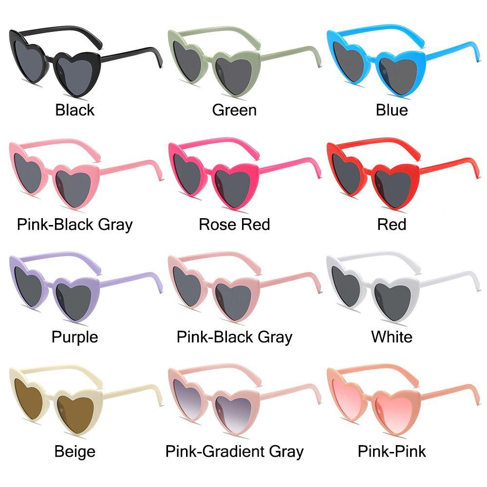 Vintage Heart-Shaped Sunglasses UV Protection Eyewear for Party, Balls, and Photo Props for Women