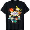 Футболка Nickelodeon Rugrats с логотипом Nick и персонажами 90-х - Унисекс для взрослых - Черный - Маленький - Короткий рукав - Хлопок 60% Полиэстер 40%