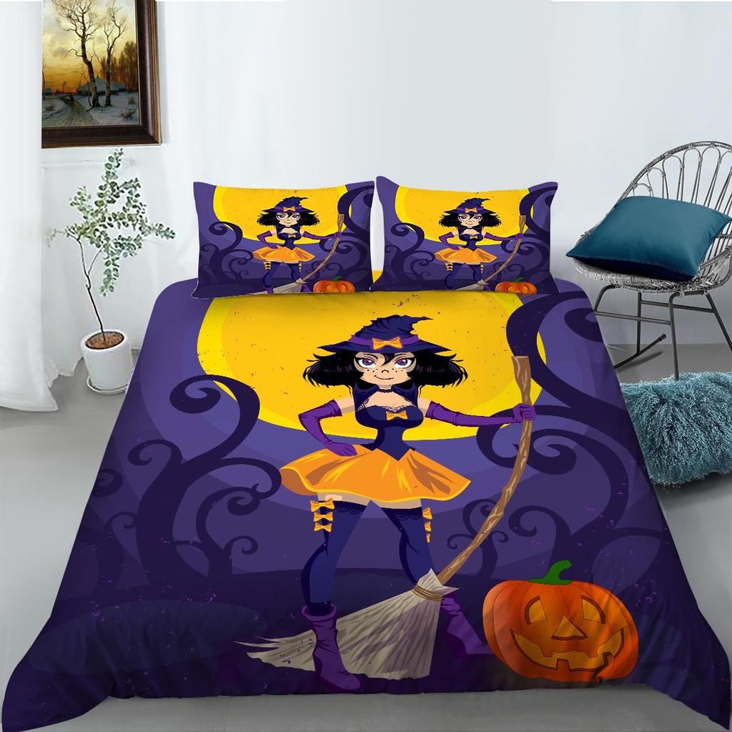 Наборы постельных принадлежностей на Хэллоуин, королевский размер, модный домашний текстиль, мягкое пододеяльник, комплект пододеяльников для детей-подростков