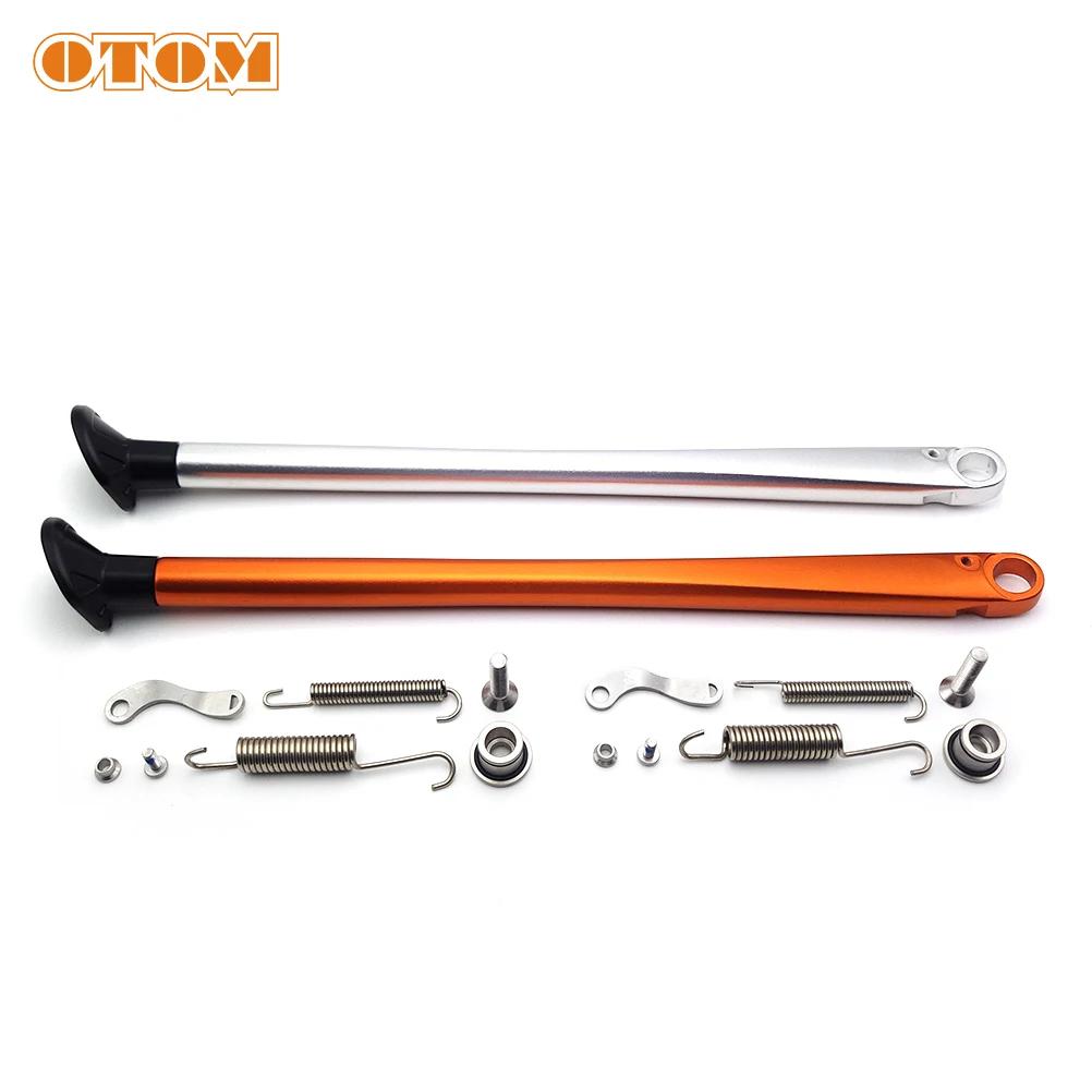 OTOM 2023 Motorcycle Kickstand Side Stand Kit Modified Aluminum Spring Footrest Bracket Screw For KTM HUSQVARNA GASGAS Motocross
