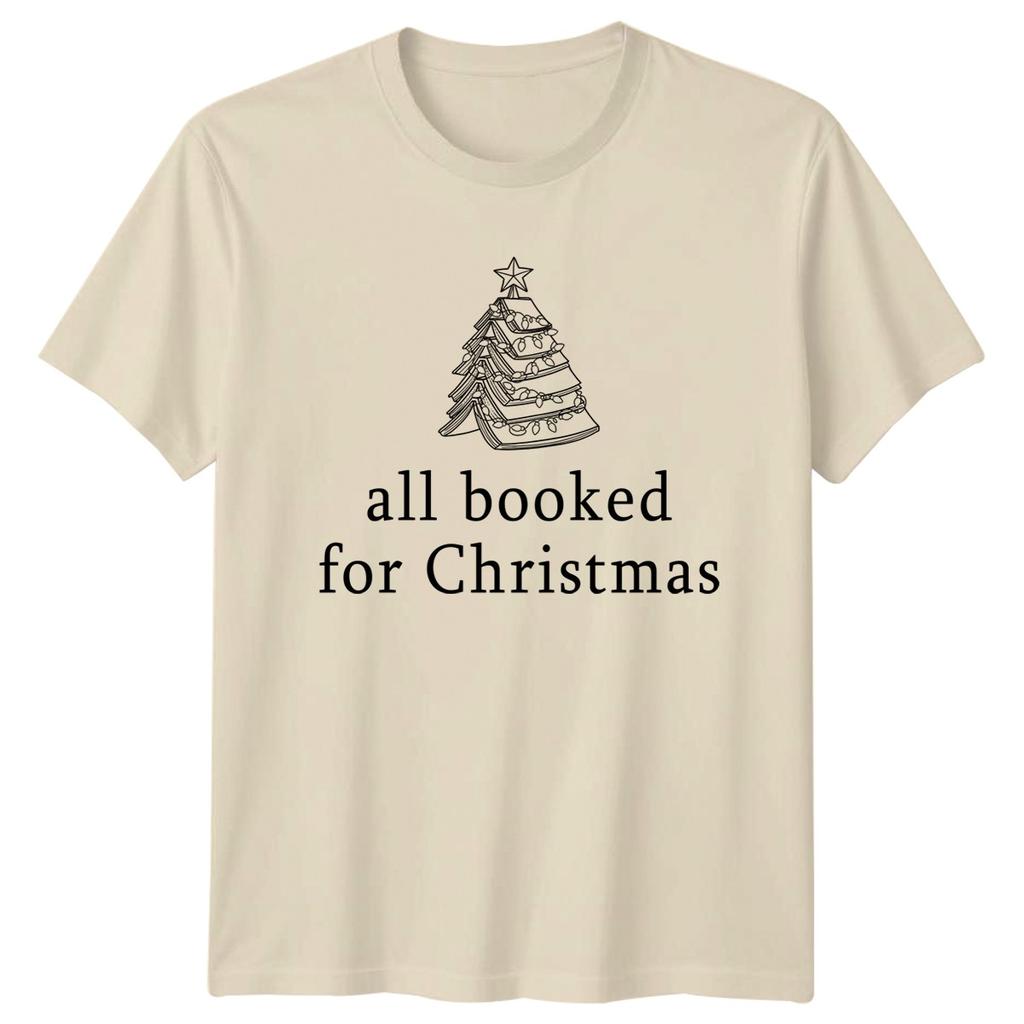 All Booked For Christmas Reading Christmas Tee Unisex Unisex Graphic TShirt