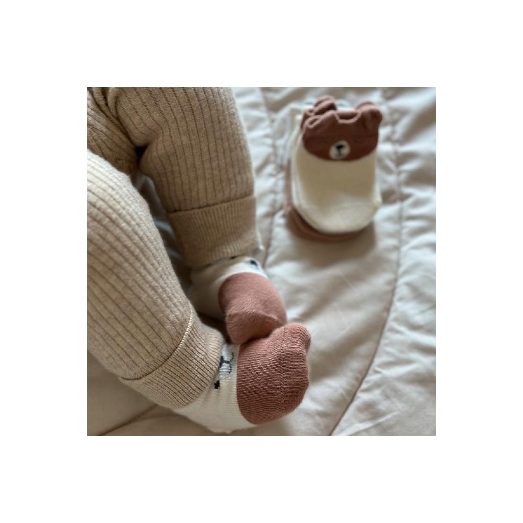 Комплект из 3 детских носков с рисунком плюшевого мишки