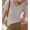 Large Round Neck Pure Cotton T-shirt Women's Summer New Short-sleeved Loose Versatile Bottoming Top