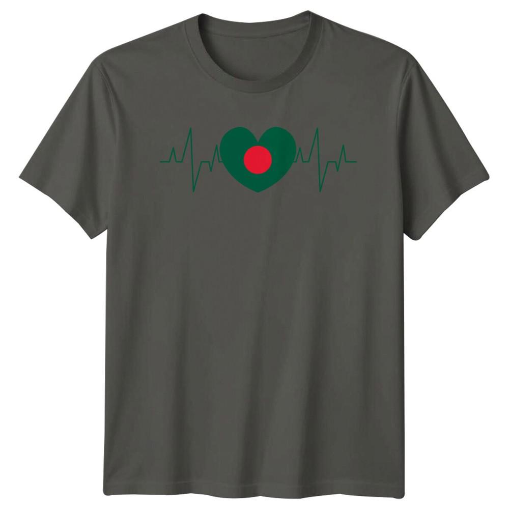 Bangladesh Flag Heartbeat Country Unisexs TShirt Unisexs Graphic Tee Top