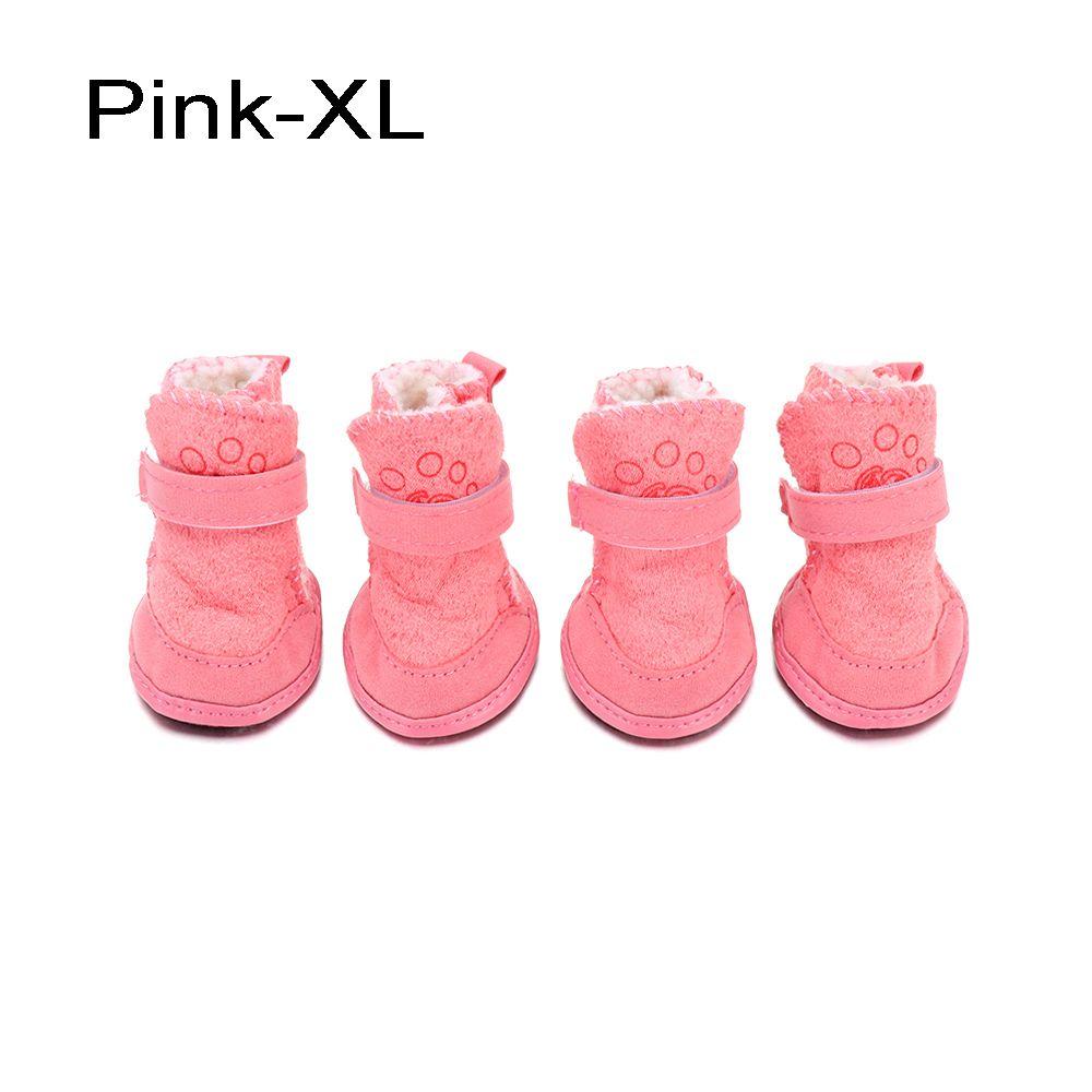 4 шт./компл. Защитные товары для питомцев Хлопковые ботинки Теплая обувь для собак Ботинки для щенков Зимняя обувь для питомцев Нескользящие