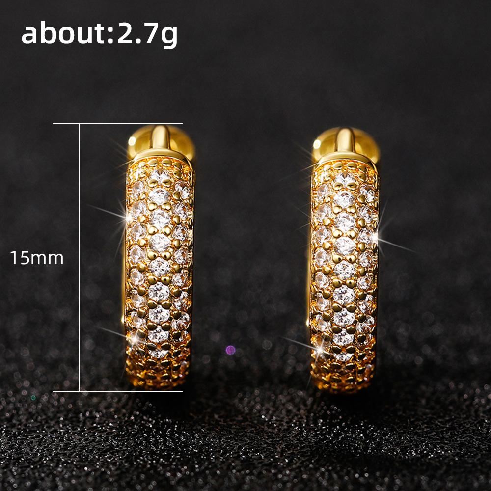 BELLA BOX Модные женские роскошные серьги-кольца с цирконием, маленькие круглые аксессуары для ушей, универсальный дизайн, женские украшения, необычный подарок на годовщину