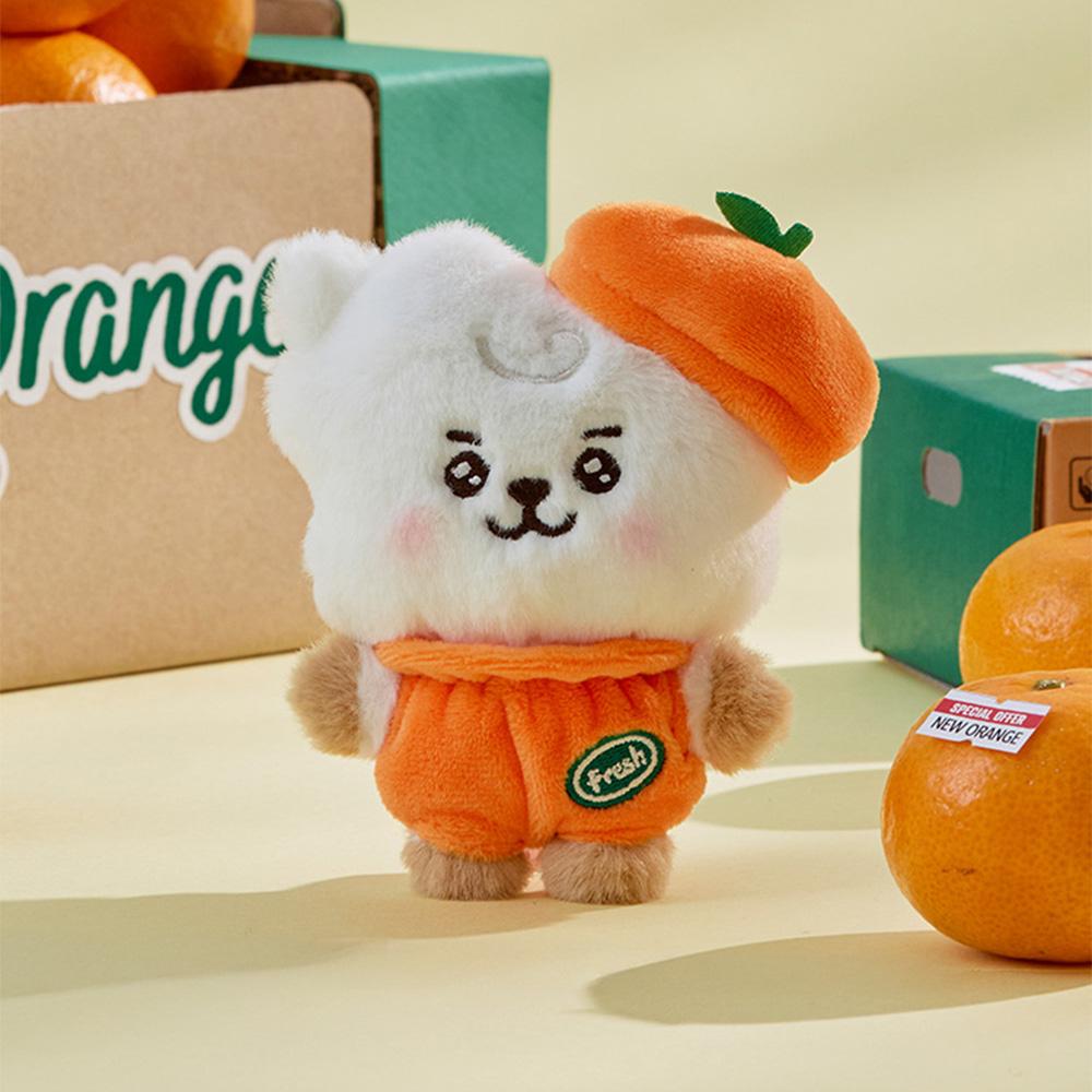 Очаровательная маленькая плюшевая кукла BT21 RJ Baby Оранжевая Вечеринка