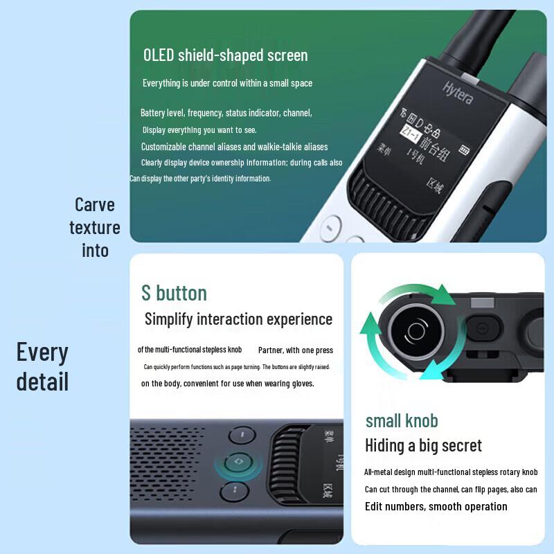 Цифровая рация Hytera S1 Pro с ИИ-шумоподавлением (Китайская версия)