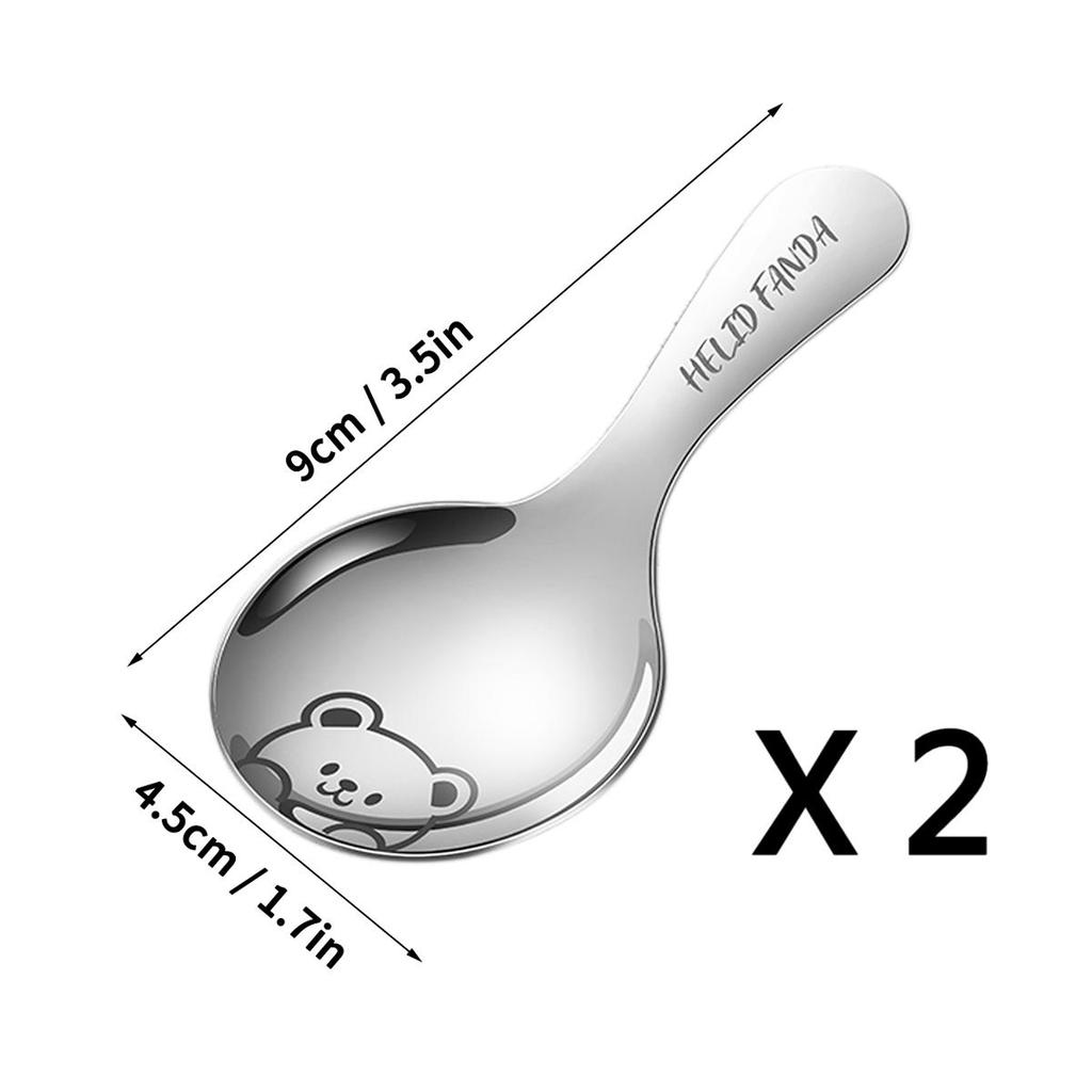 Милая ложка для соли из нержавеющей стали 304, детская десертная ложка с короткой ручкой, ложка для мороженого, кухонный мини-совок для приправ