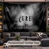 Wall Hanging Tapestry Custom NameThe Cure Pattern Personalized Printed Fabric Wall Decor