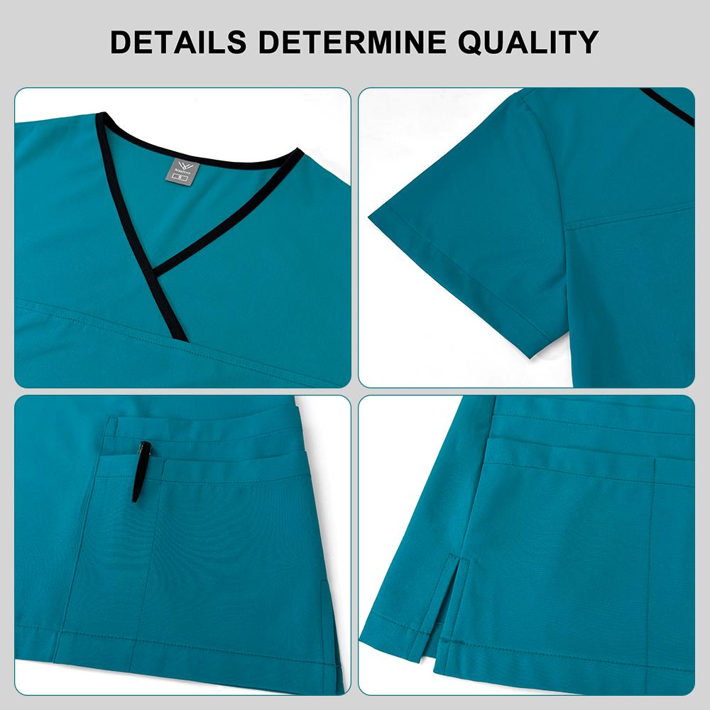 Эластичные Дышащие Товары для Кормления Хирургические Uniforms Женские Больничные Клинические Uniforms Многоцветные Короткий Рукав Одежда для Салона Красоты