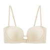 Front Buckle Seamless Strapless Bra - Push Up, Non-Slip, No Underwire, Enhances Small Chest