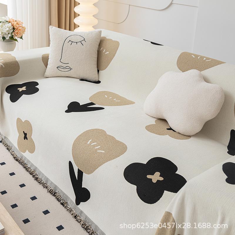 Chenille Sofa Towel French Retro Cover Cloth Sofa Cover Four Seasons Universal All Cover Blanket Cushion