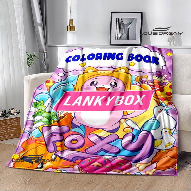 Милые Lankybox Foxy Boxy мультяшные Печатные одеяла Плед для пикника Фланелевое Теплое одеяло Дорожные одеяла Подстилки для кровати Подарок на день рождения