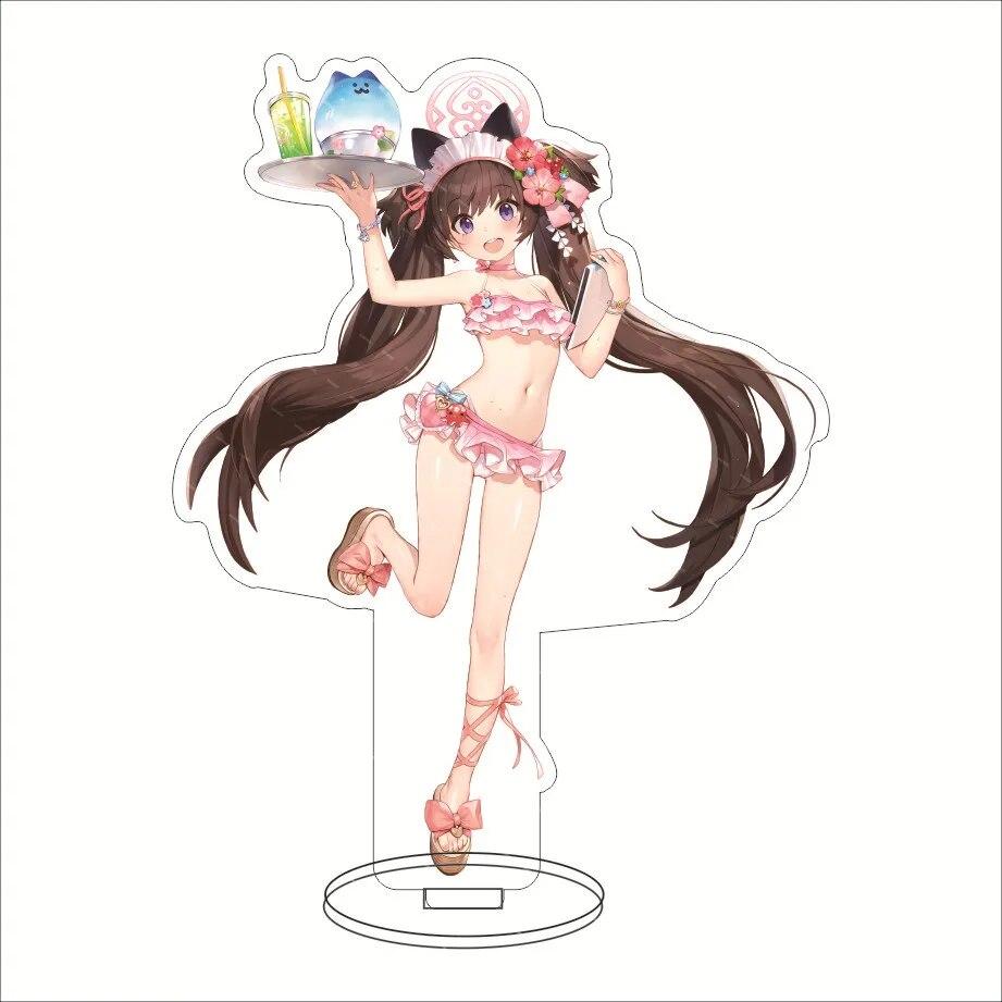 Blue Archive Hyakkiyakou School Acrylic Stand Characters Kasuga Tsubaki Waraku Chise Kuda Izuna Desk Display Standing Ornament