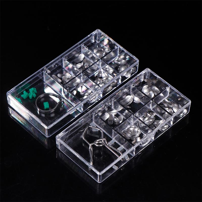 60 шт./кор. стоматологические секционные контурные металлические матрицы матричное кольцо с силиконовыми дельта-клиньями стоматологические инструменты