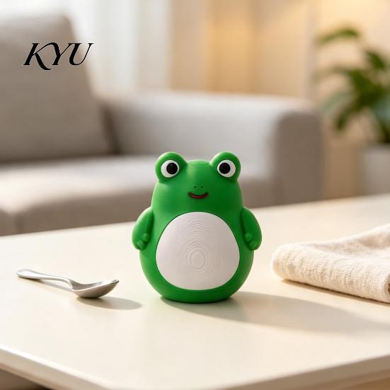 Educational Growth Accompanying Gifts 3D Printed Mini Frog Tumbler Toy, Roly-Poly Wobbling Cartoon Miniature Figures, Baby Attention Grabbing