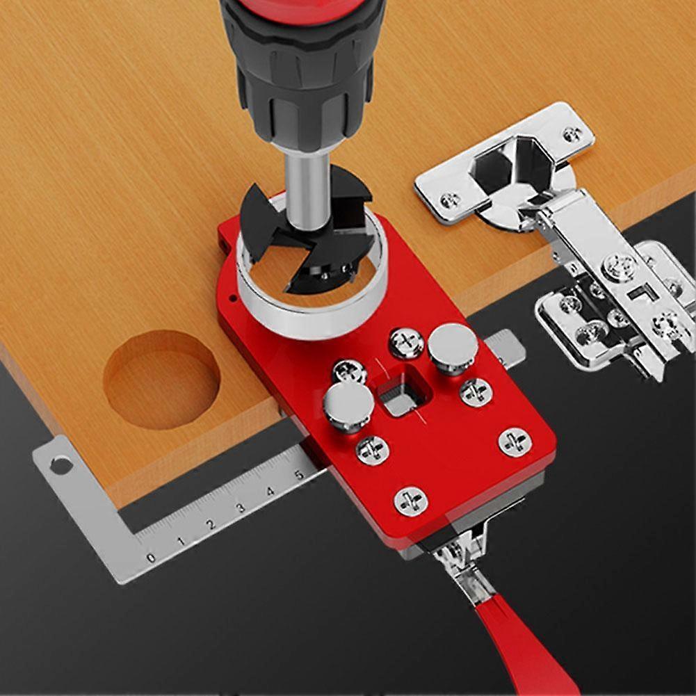 Door Hinge Hole Opener Guide Locator for Woodworking Punch Drilling Precise