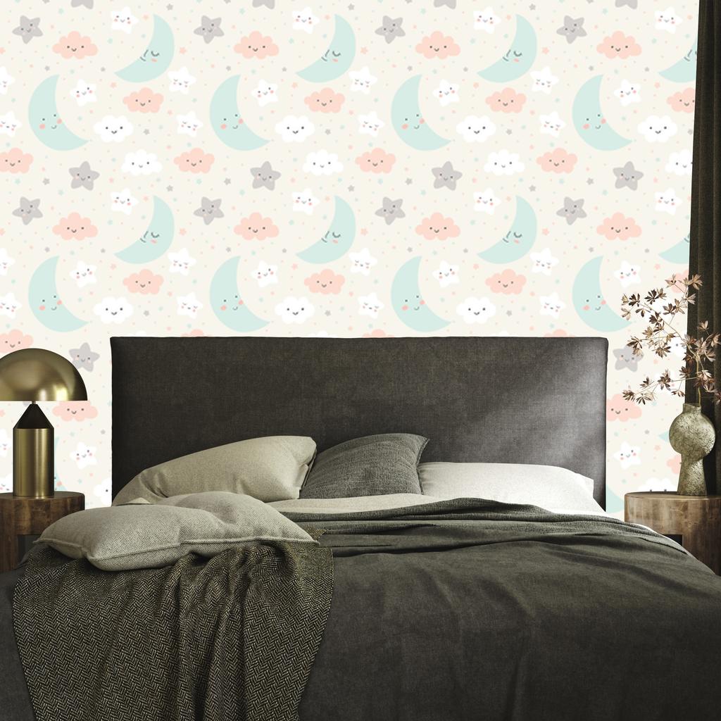 Clouds and stars wallpaper for living room and bedroom 50x1000