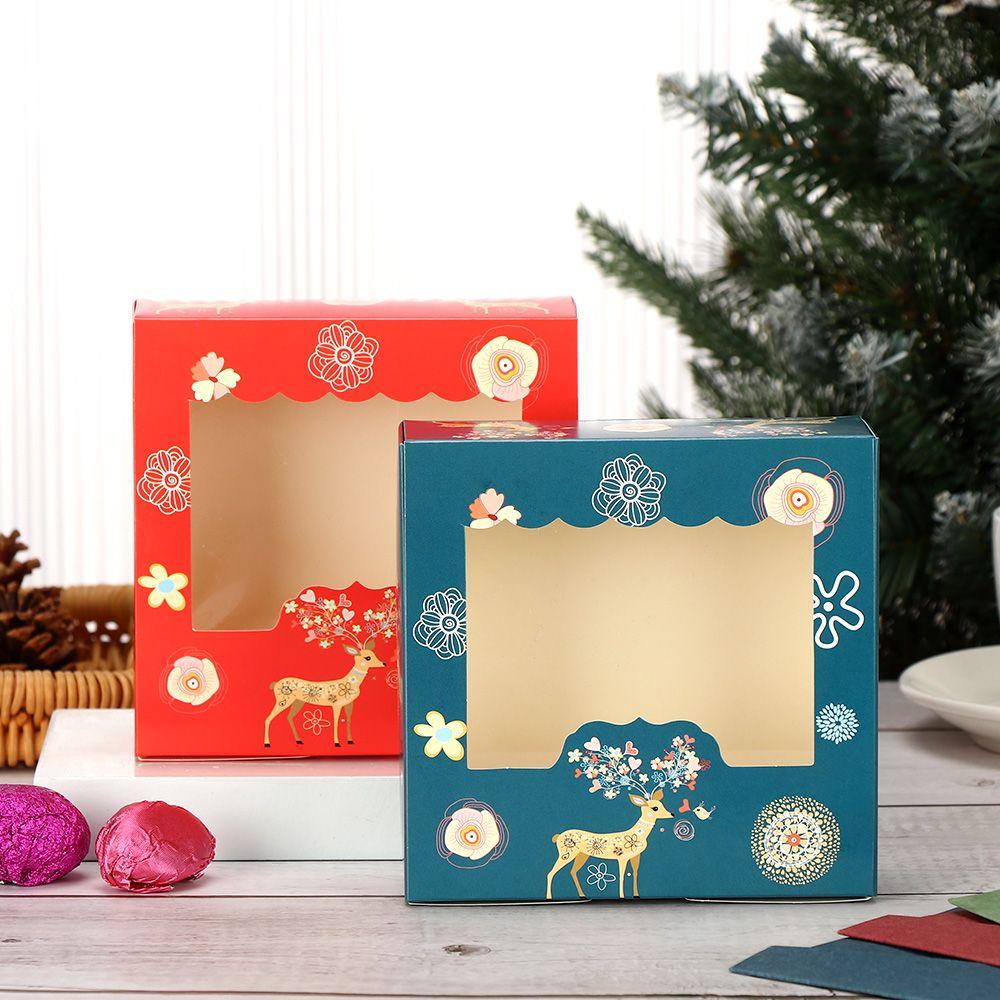 Чашка Печенье Рождественские Картонные Коробки для Торта Коробка для Упаковки Торта Рождественская Подарочная Коробка Коробка для Упаковки Подарков