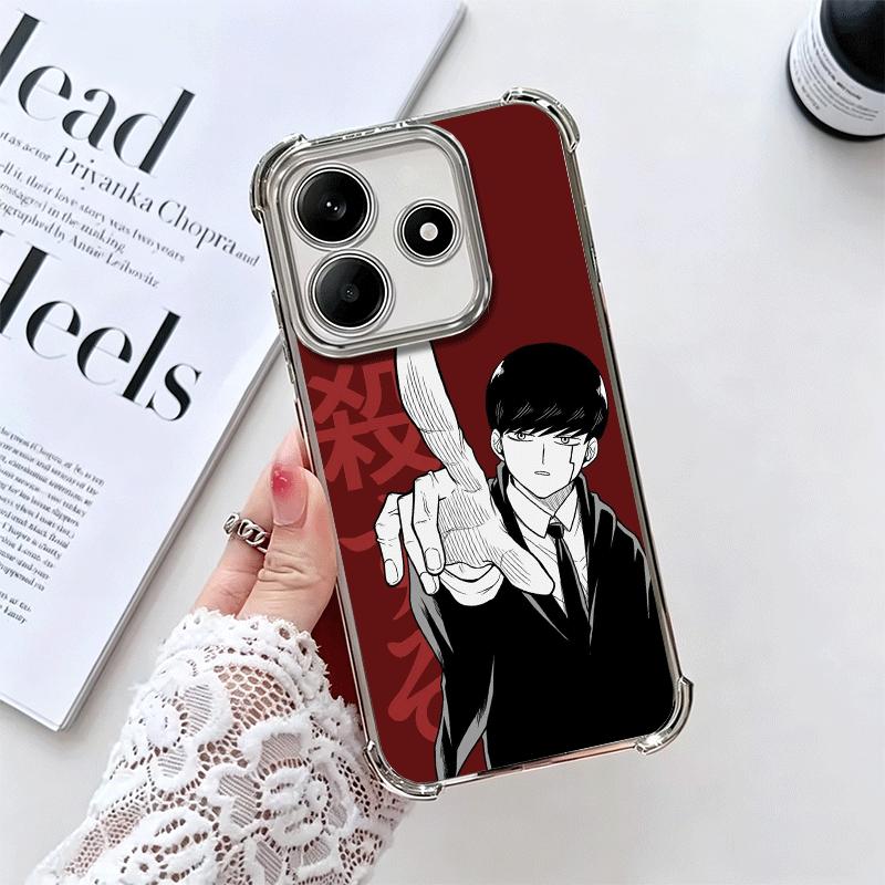 Чехол для телефона Mashle Magic And Muscles Anime с покрытием для Xiaomi Redmi Note 14 15 Pro Plus 13 12 11 11S 11T 10 9S 9 5G Противоударный с воздухом