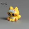 Декор 'Кот в пижаме', 3 шт., мини-фигурки из смолы, мультяшные мини-котята, модель животного, очаровательная идея подарка для сказочного сада, мшистого ландшафта,