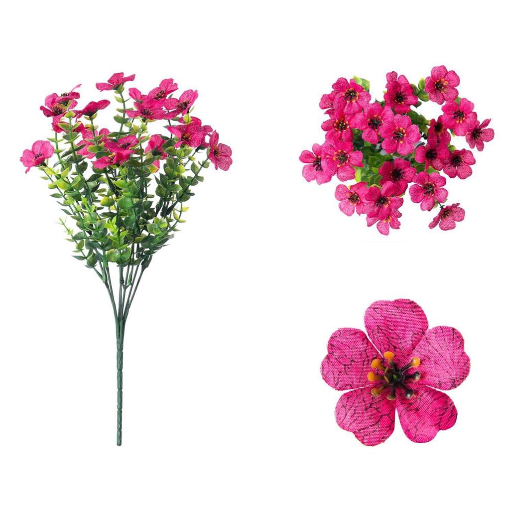 Artificial Fake Flower Plant Outdoor Spring Decoration, Bouquets Of Imitation Plastic Plant Decoration Outdoor Non-fading Bouquet Decoration