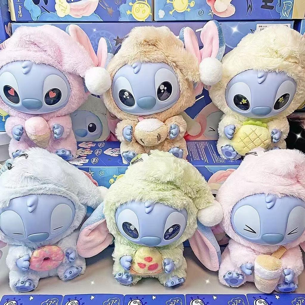 15CM Stitch Plush Toys Disney Kawaii 2025 New Vinyl Figure Doll Food Series Cute Exquisite Pendant Xmas Birthday Children's Gift