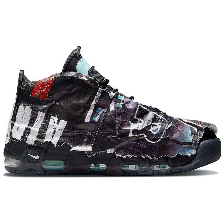 Nike Мужские кроссовки Air More Uptempo 96 Maximum Volume черные Чили-красный Glacier-Blue DJ4633-010