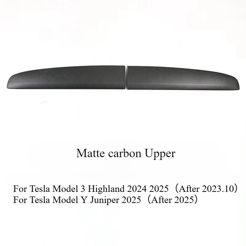Instrument Panel Decorative Protection Strip for Tesla Model Y Juniper Model 3 Highland ABS Odorless Anti-Scratch Wear-Resistant