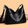 Middle-aged Mother's Women's Bag Shoulder Bag 2025 New Fashion PU Soft Leather Shoulder Bag Simple Messenger Bag Practical