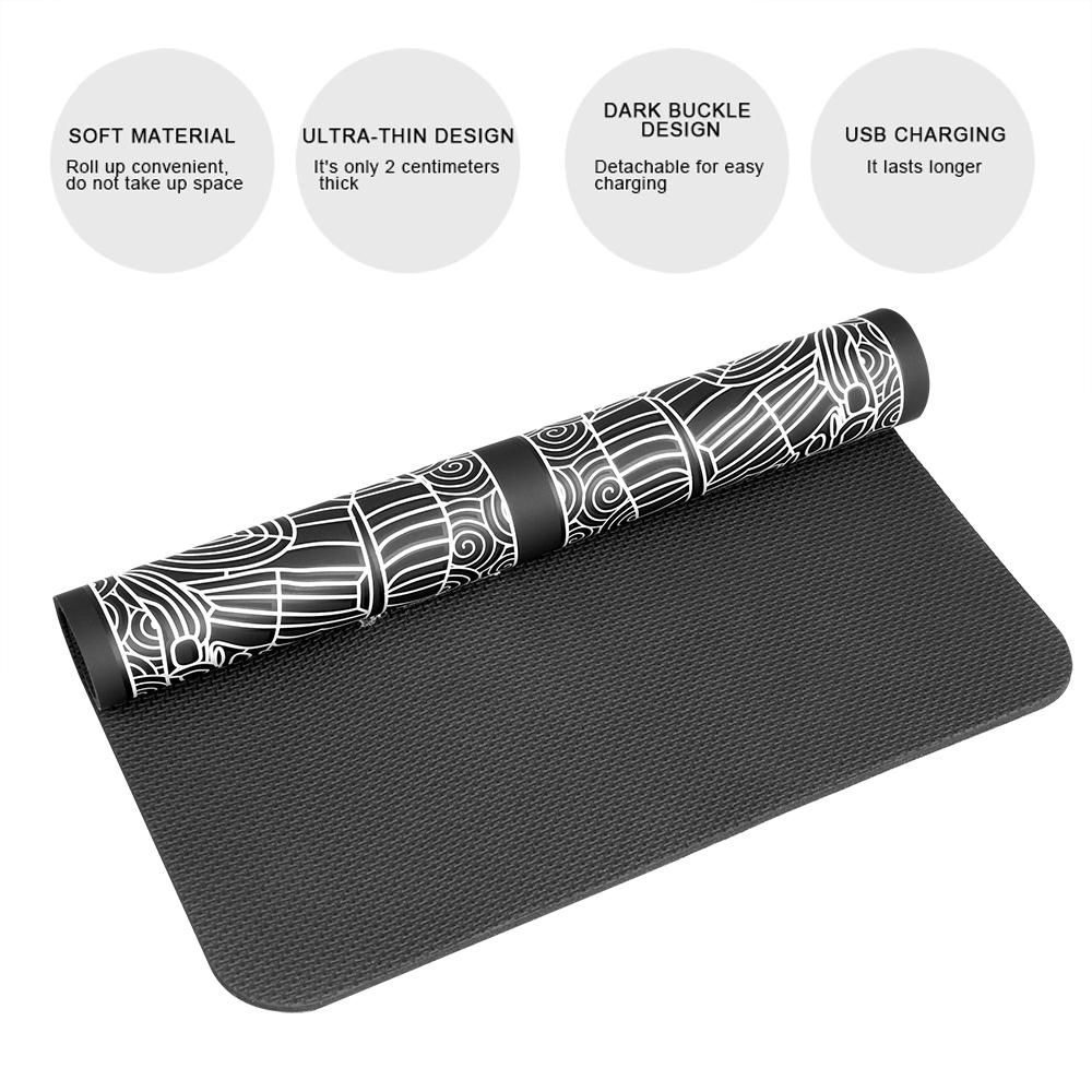 Массажный коврик для ног, зарядка через USB, светодиодный цифровой дисплей, 19 режимов, 8 передач, EMS, электрический массажер для акупунктурных точек ног, подушка для снятия мышц