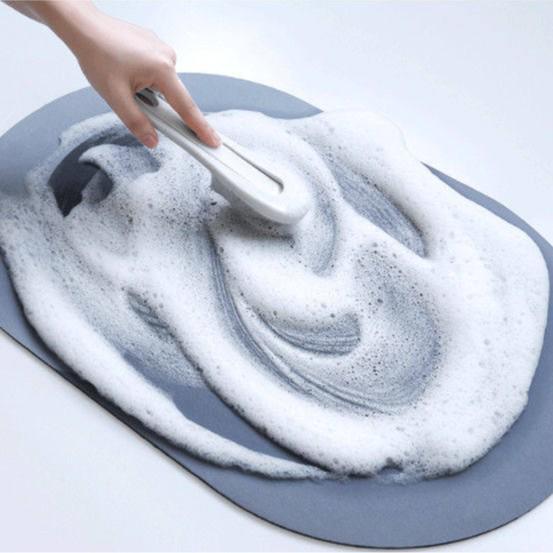 TEMU 3D Цветочный коврик для прихожей из диатомовой земли – Износостойкий, Отрезаемый коврик для удаления пыли для коридоров