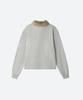 MOONSUN Unisex, Detachable Fur Collar Pk Shirt / Gray
