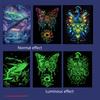 4 Pcs Noctilucent Scratch Rainbow Painting Art Paper,Scratch Painting Creative C Gift,Diy Art Craft Ocean Butterfly And Peacock,