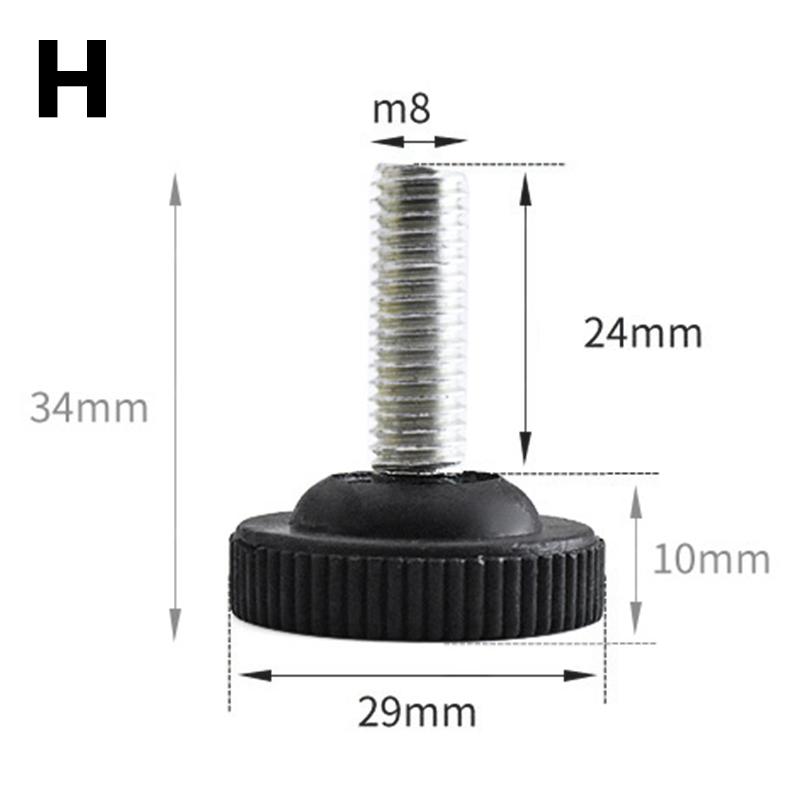 5 шт. Стальные ножки для мебели Противоскользящее основание Ножки для стола Шкафа Подушка Регулируемые Выравнивающие Ножки для пола Ножки для стула Выравниватель Ножки для стола M6 M8 M10