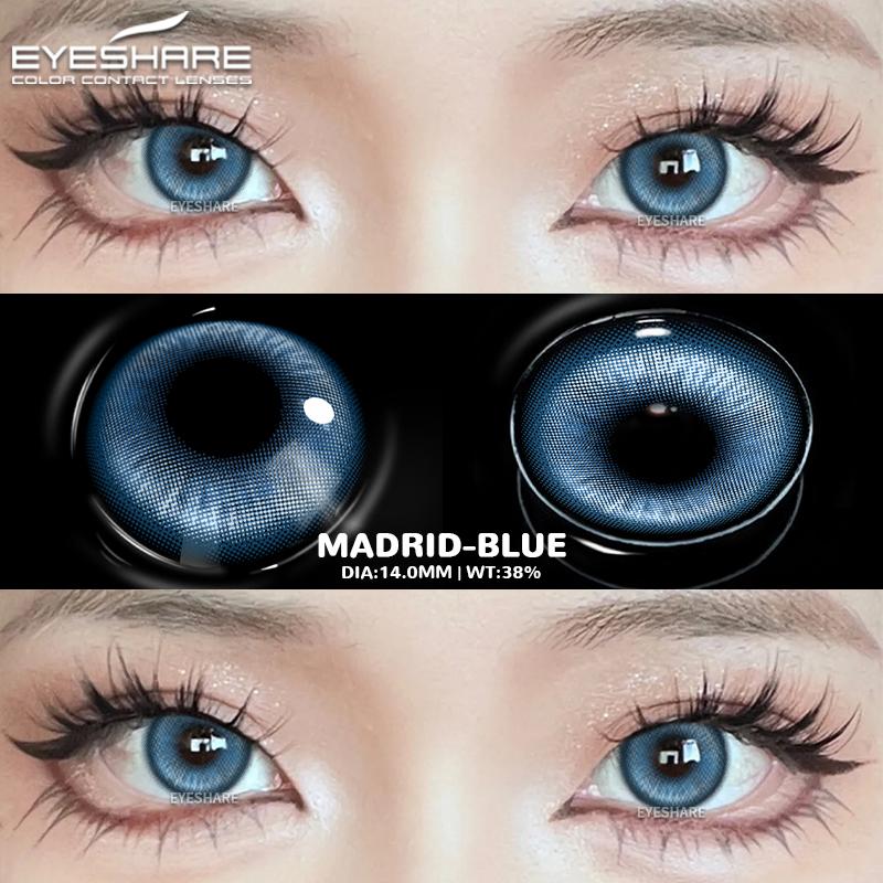 Eyeshare 1 Pair Cosplay Color Contact Lenses for Eyes Anime Accessories Pink Lense Halloween Fashion Cosmetic Pupil Eyes Lenses