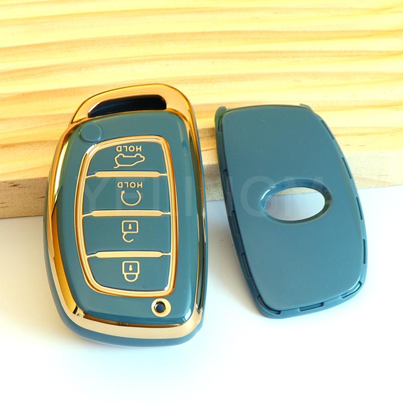 4-кнопочный ТПУ чехол для ключа автомобиля для Hyundai Avante Sonata Santa Fe 2015 2017 2018 Tucson 2017 2018 Elantra Azera 2018 Creta