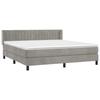 Maison Exclusive - Sommier à lattes de lit et matelas Gris clair 180x200cm Velours