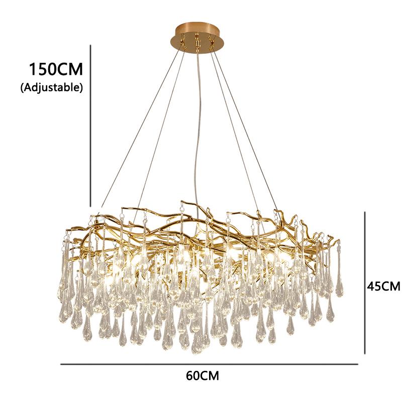 Новая современная роскошная хрустальная люстра, светодиодная потолочная люстра, подвесной светильник для столовой, декор для гостиной, хрустальный блеск