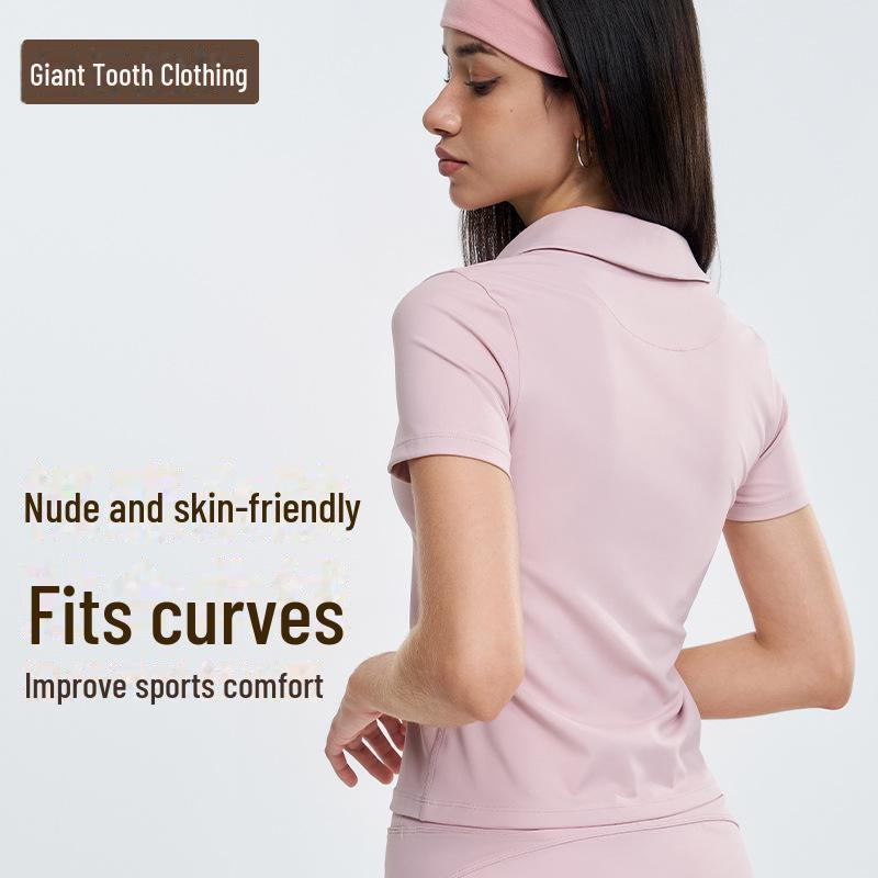 Женская быстросохнущая теннисная рубашка-поло для занятий спортом на открытом воздухе и йогой