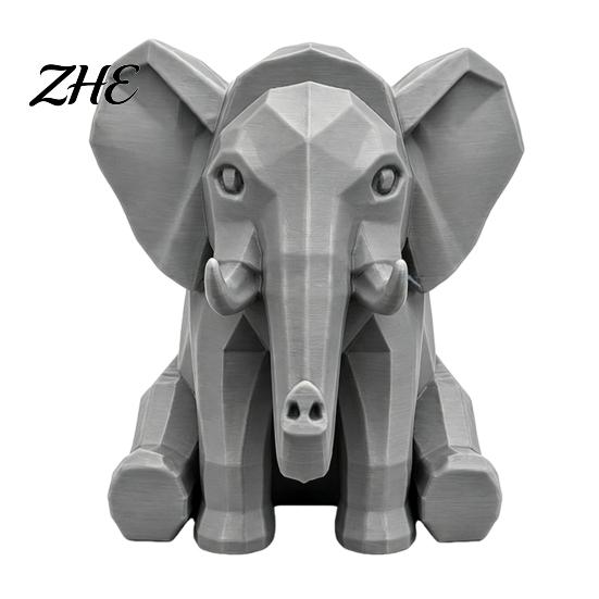 Office Desk Accessories Elephant Shape Glasses Holder, 3D Printed Geometric Eyeglass Display Unique Organizer, Decorative Desktop Ornament for